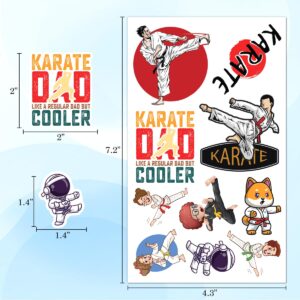 50 Pack Pcs Karate Stickers for Water Bottles Waterproof Vinyl Luggage Laptop Scrapbooking Funny Sports Taekwondo Sticker Packs Set Bulk Teens Adults Boys Aesthetic Small Decals