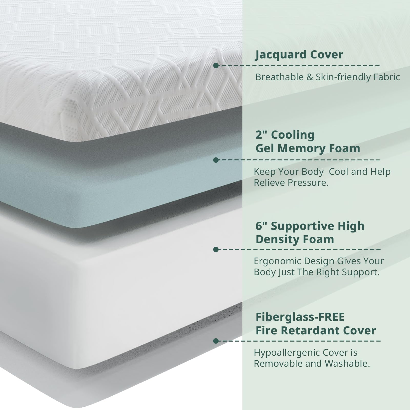 Wellos Queen Size Mattress 12 Inch Memory Foam Bed Mattress in a Box,CertiPUR-US Certified，Fiberglass Free Mattress, Cooling Gel Queen Mattress Medium Firm for Supportive & Pressure Relief