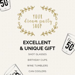 Cheers To 50 years Shot Glasses 100 PCS – 50th Birthday Shot Glasses Disposable 2oz, 50th Birthday Decorations For Men, 50th Birthday Cups Plastic, Perfect For 50th Birthday Party Favors