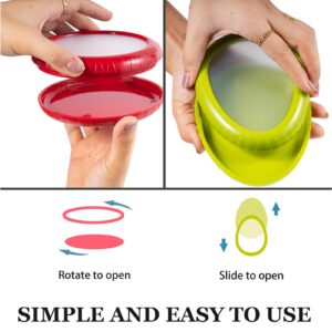 Ortarco 4Pcs Onion Storage Avocado Saver Holder, Lemons Garlic Tomato Peper Storage Containers Reusable