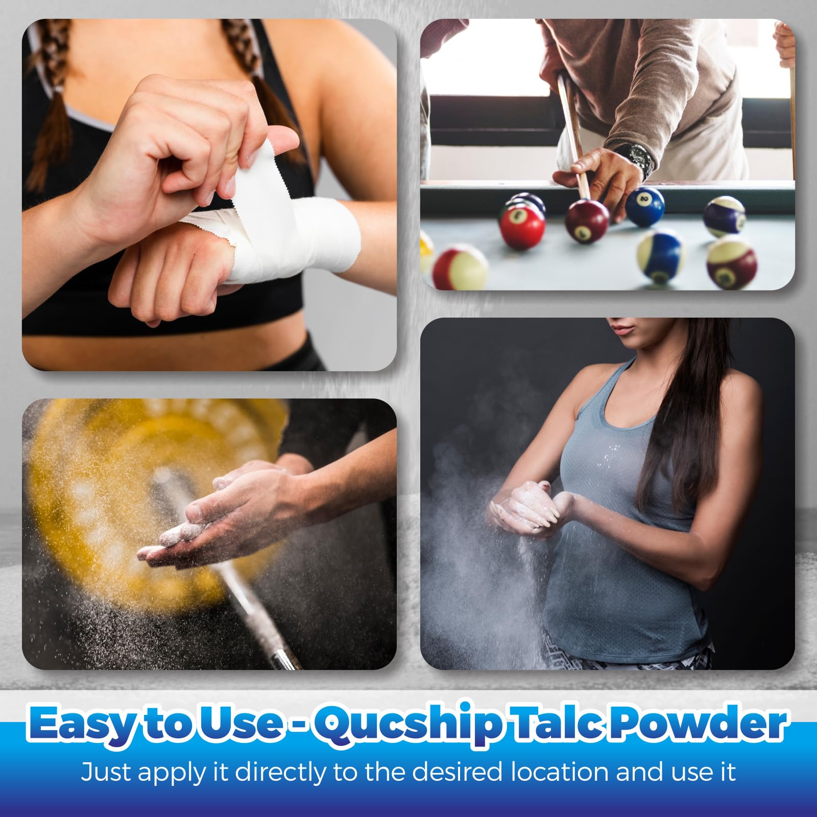 Qucship Ultra-Pure, Fine Talc Powder, Odorless & Sweat-Removing Talcum Powder, Quality Talc Powder for Industrial Automobile Tire Lubrication, Affordable Talc Thickener for Paint, Coating, Etc