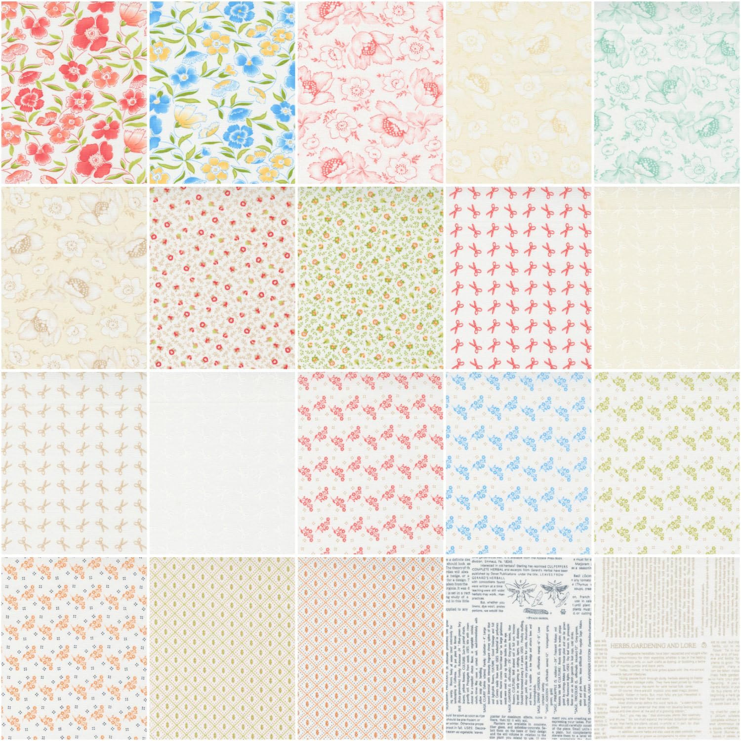 Linen Cupboard Layer Cake®, 42-10" Precut Fabric Quilt Squares by Fig Tree & Co.