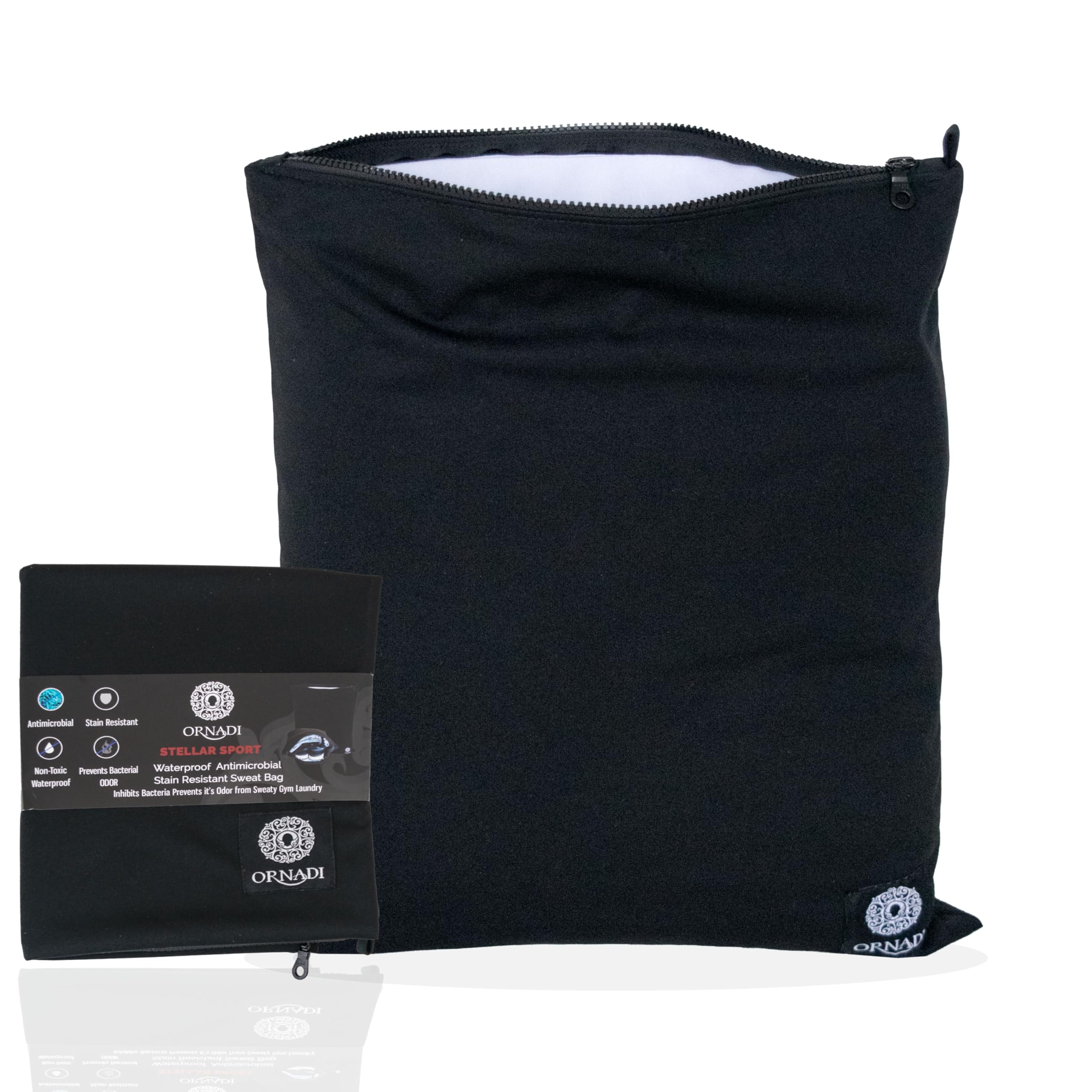 Waterproof Sweaty Clothes Bag Antimicrobial Wet Dry Pouch Inhibits Bacteria & Smelly Odor from Dirty Sport Laundry & Swimsuits for Fresh Gym Bag & Travel Luggage 14.5 X 17 inch Eco Made In USA