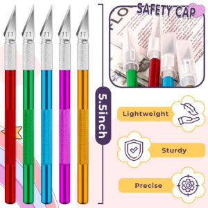 DIYSELF 20 Pack Exacto Knife, Exacto Knives Bulk, Craft Knife for Paper, Wood, Cardboard, Plastic, Stencil, Art, Clay, Hobby Knife with Exacto Knife Blades, Precision Knife