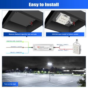 OPENLUX AC 277-480V 150w LED Parking Lot Light with 240W Shoebox LED Retrofit Kits