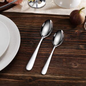 KEAWELL Premium Louise Spoons Set, Set of 4, 18/10 Stainless Steel, Exceptional mirror finish, Dishwasher Safe (7.7" Dinner Spoon)