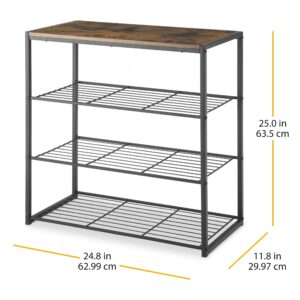 Whitmor Modern Industrial 4-Tier Storage Shelves