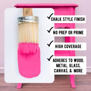 Daydream Apothecary Premium Chalk and Clay Paint for Furniture, Interior Paint for Home Décor, Paint for Wood DIY Projects, Matte Neon Hot Pink Chalk Style Paint for Artists and Crafters-8oz