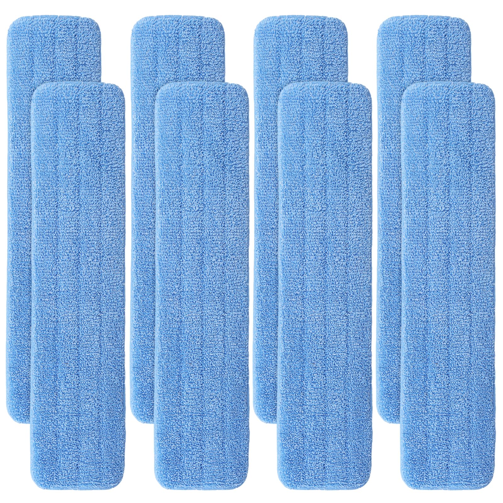 Replacement Microfiber Pad for Rubbermaid Commercial 24 Inch Mop Head - 8 Pack Wet & Dry Commercial Cleaning Refills Reusable Mop Refills Fit for Any Microfiber Flat Mop System 24"