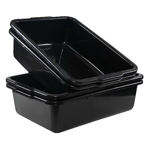 DynkoNA 34 Liter Large Commercia Bus Tubs, Plastic Bus Tray Boxes Set of 4