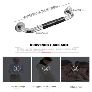 Grab Bar Bathroom Stainless Steel Bath Grab Rail Shower Safety Handrail Anti Slip Rubber Grip Balance Bar Handle for Elderly Disabled Children Kitchen Toilet (Size : 19.7Inch)