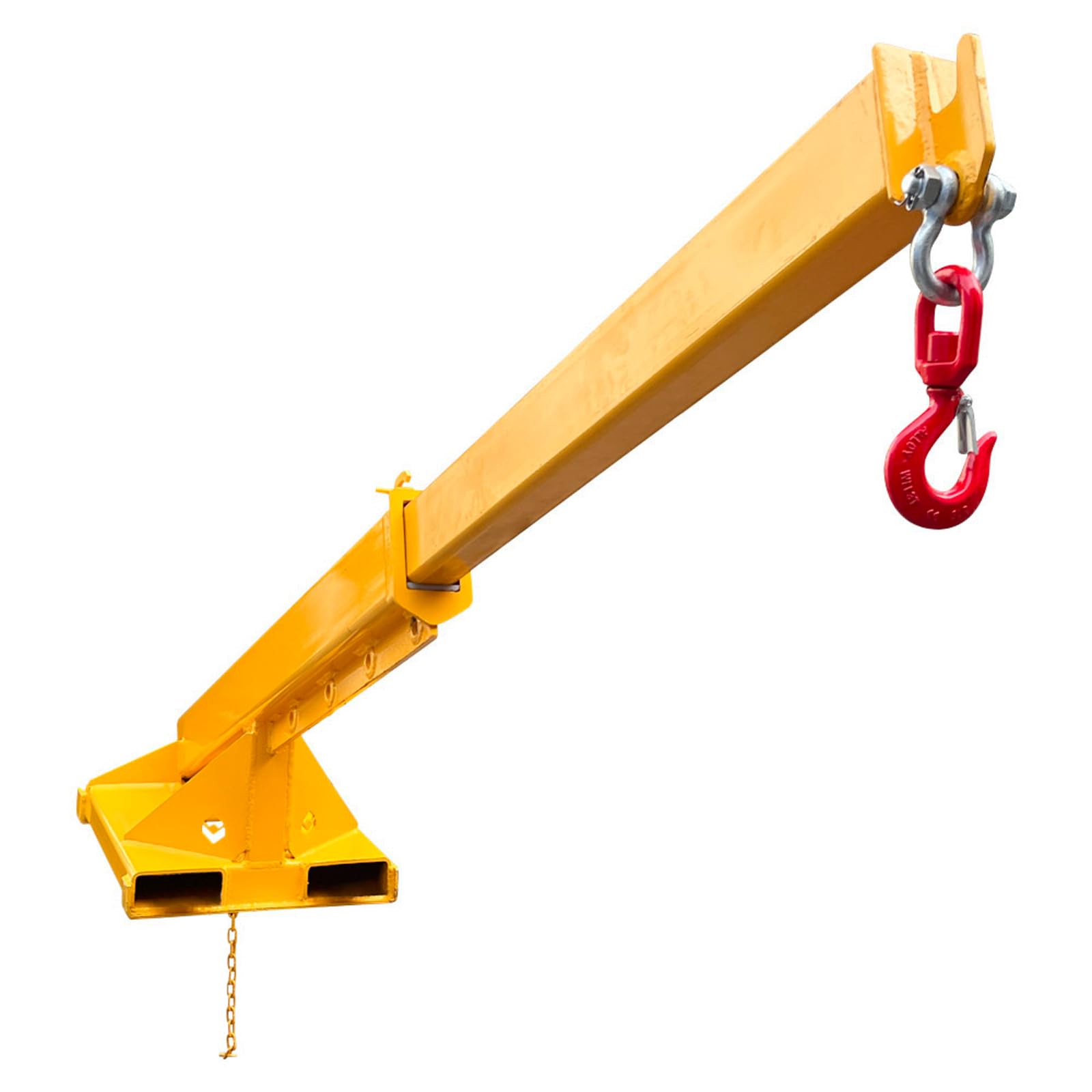 WYDDDARY Adjustable Mobile Crane Lifting Hoist Truss Jib Boom Hook 6614LbS Capacity Forklift Telescopic Boom for Forklift Towing Handling(Angle Fixation)