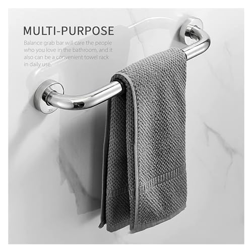 Grab Bar Bathroom Stainless Steel Bath Grab Rail Shower Safety Handrail Anti Slip Rubber Grip Balance Bar Handle for Elderly Disabled Children Kitchen Toilet (Size : 19.7Inch)