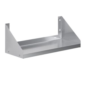 amgood 30" long x 12" deep stainless steel wall shelf with side guards | nsf certified | appliance & equipment metal shelving | kitchen, restaurant, garage, laundry, utility room