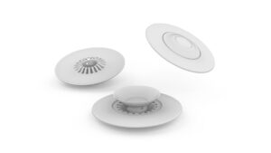 drain hair catcher & tub stopper, 2 in 1 bathtub stopper, flex silicone drain catcher for shower/bathtub/tub/kitchen sink (white, 3 pack)