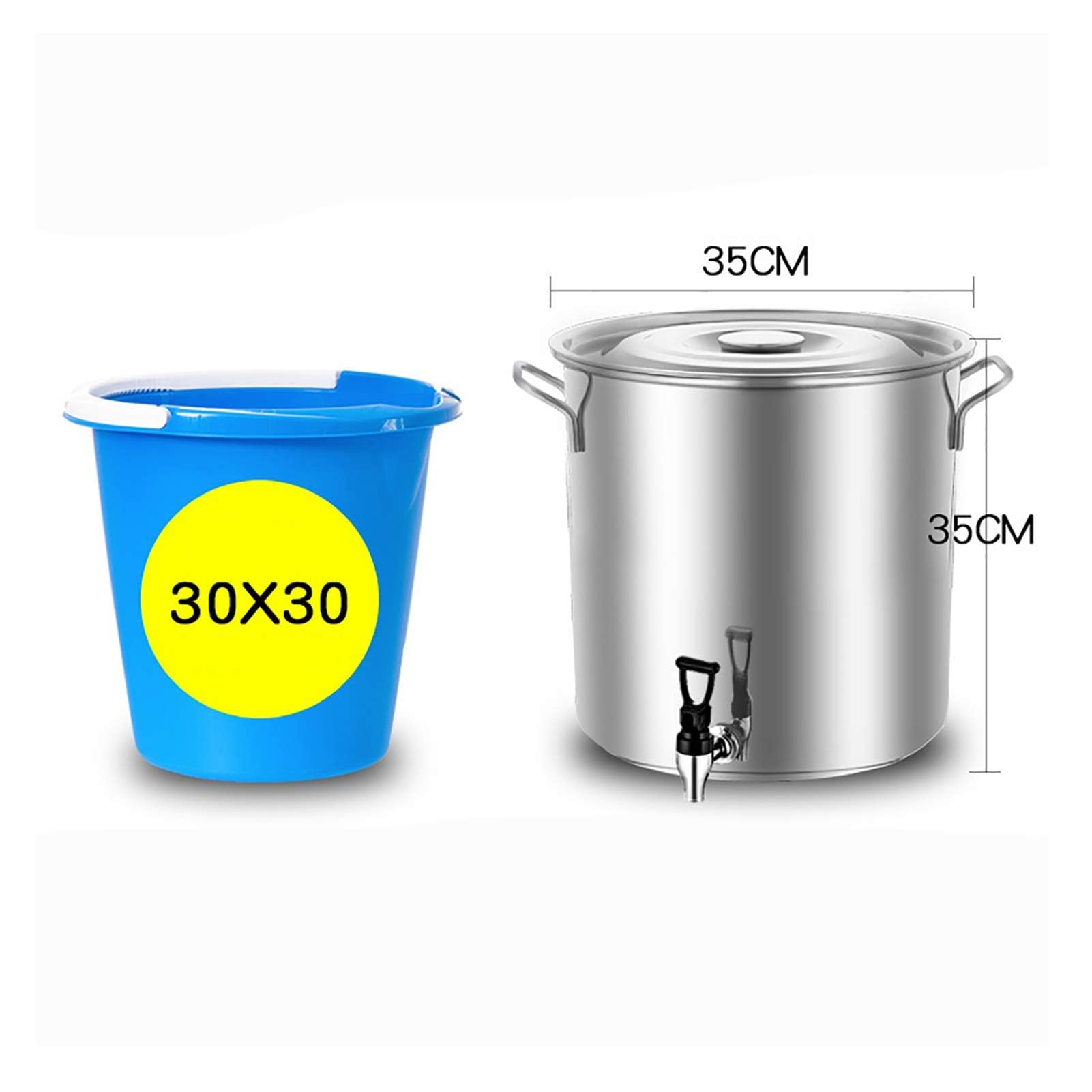 Stock Pot With Spigot - Large Stock Pot With Lid, Stockpot Large Stock Pot, Food Grade 304 Thick Stainless Steel Soup Bucket（with Faucet) Suitable, for All Stove