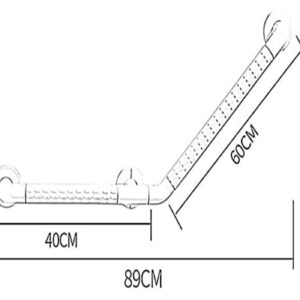 Grab Bar Bathroom Armrest Safety，Handrails，Shower Curved Support,Stainless Steel Bathtub Anti-Slip Handstairs Kitchen Auxiliary Straight Elderly Disabled Pregnanten Handrai (Color : Natural, Size :