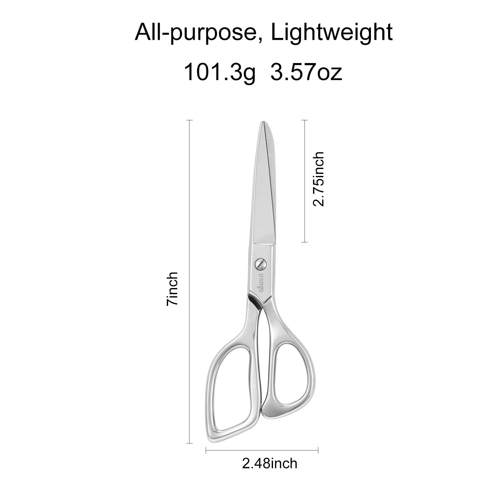 LIVINGO Sharp Tailor Fabric Scissors - 7" Professional Forged Stainless Steel Heavy Duty Sewing Metal Shears All Purpose, Crafting Scissors for Dressmaking Denim Canvas Cloth Leather and Felt