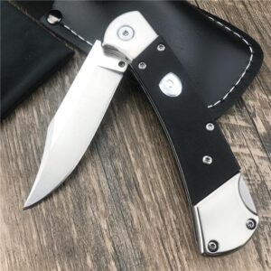 3'' 440C Clip Point Blade Black G10 Handle Back Lock Folder Opening,Camping EDC Tool Folding Pocket Knife Everyday Carry,Gift for Men