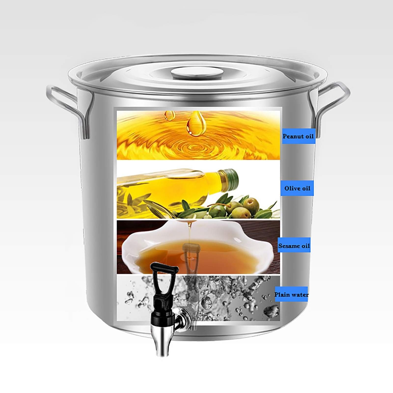 Stock Pot With Spigot - Large Stock Pot With Lid, Stockpot Large Stock Pot, Food Grade 304 Thick Stainless Steel Soup Bucket（with Faucet) Suitable, for All Stove