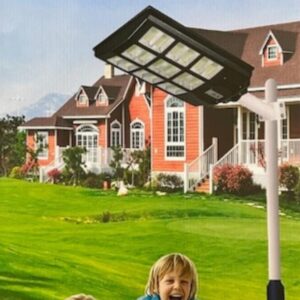 LED Solar Light 1000W Private Street Lamp Without Electricity for Outdoors, Sidewalk, & Buildings with Time Switch, Light Control, Wireless Remote Control, & Electric Display