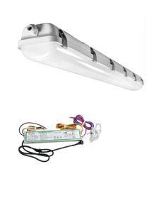 4ft led vapor tight 50w w/emergency battery, 3x wattage and 3cct 3500k-4000k-5000k tunable 6000lm 120-277v