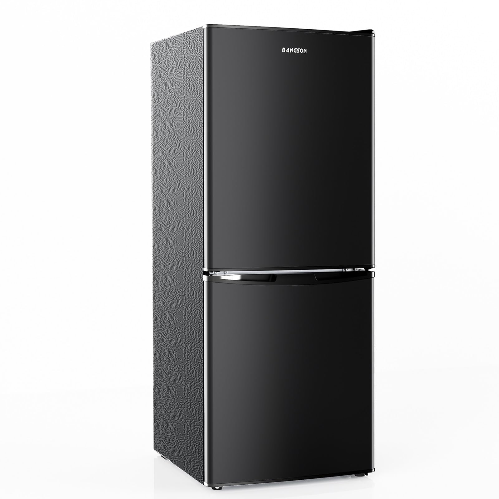 BANGSON Small Refrigerator with Freezer, 4.0 Cu.Ft, Small Fridge with Freezer, 2 Door, with Bottom Freezer, Refrigerator for Apartment Bedroom Dorm and Office, Black