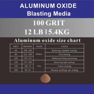 Aluminum Oxide - 12 LBS - Medium to Fine Sand Blasting Abrasive Media for Blasting Cabinet or Blasting Guns. #100 GRIT