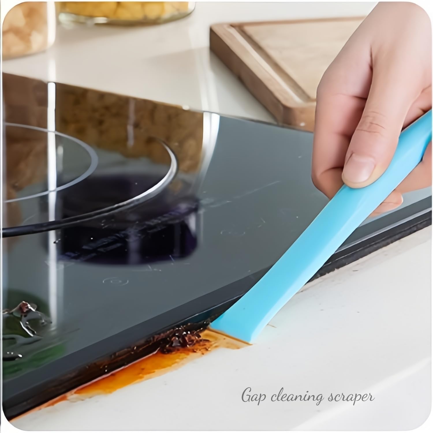 2Piece Kitchen Cleaning Scraper Metal Stiff Scraper QIANBEIY Stainless Steel Paint Scraper Tool,Suitable for Small Spaces, Cooking utensils Pot,Ovens Stoves, Wall Stickers Cleaning