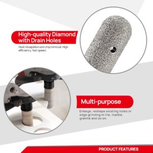 Diamond Tile Hole Saw Kit 10-Pack, DT-DIATOOL Diamond Core Drill Bits Set 6/6/8/19/35/51/65mm+20mm Diamond Finger Bit+50mm Diamond Chamfer Bit+SDS Adapter for Porcelain Ceramic Tile Marble Granite