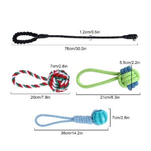 JOROBURO Pet Chew Toys Rope, Interactive Durable Teeth Grinding Clean Teeth Cotton Pet Chew Toys, Dog Bungee TugTraining Dental Cleaning Chew Toys for Dogs Puppy Pets(Black)