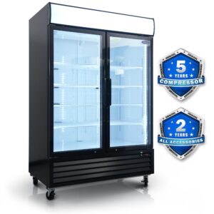 orikool 81" commercial merchandiser freezer upright, -8~-1℉, 70 cu.ft, 3 glass doors display freezer, led top panel, etl & doe