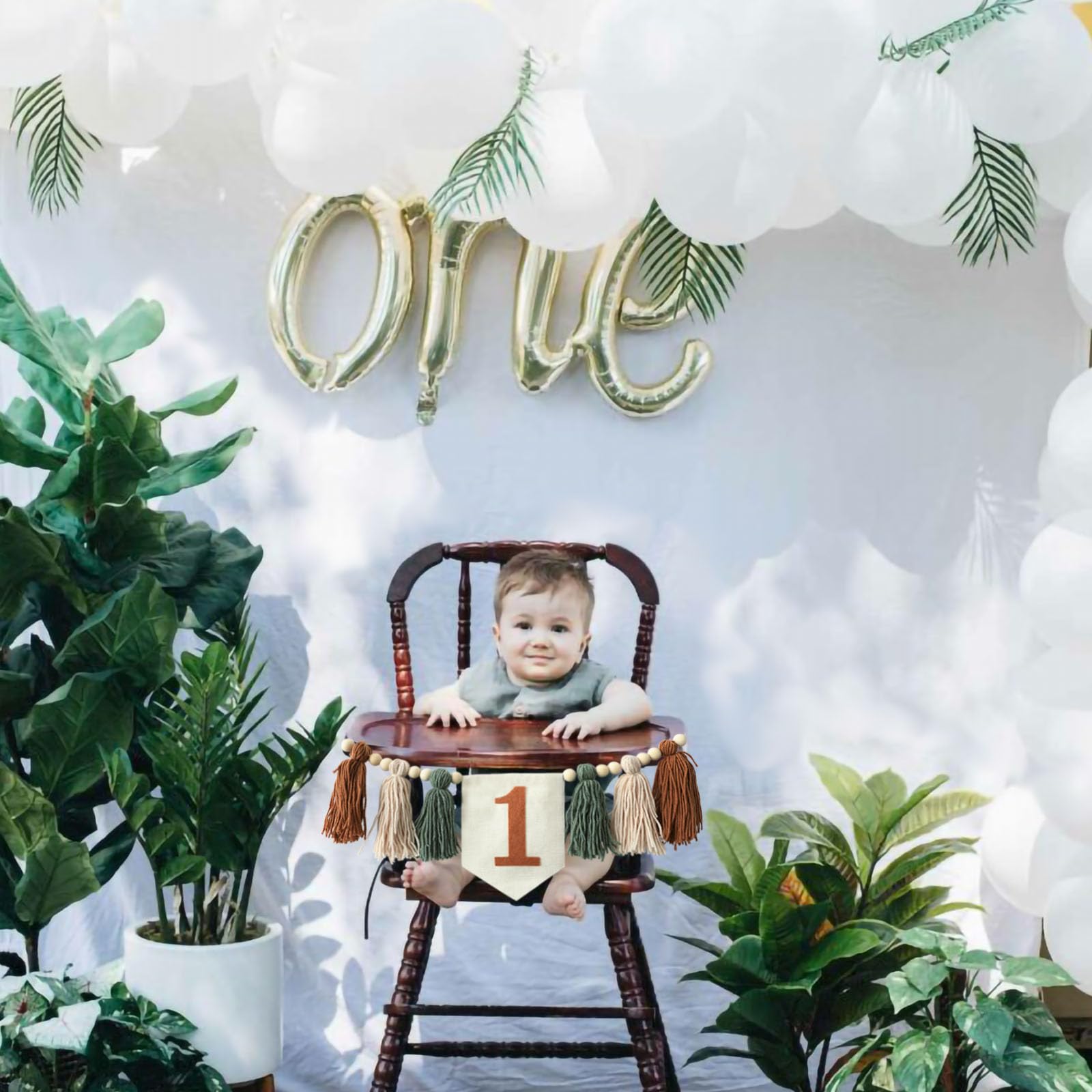 Handmade Boho 1st Birthday High Chair Banner Party Decoration For Girl Baby Shower Wall Hangings Decorative For Kids Bedroom