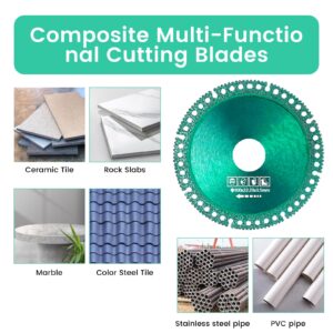 Indestructible Disc for Grinder, 5Pcs 100mm Indestructible Disk Multifunctional Cutting Saw Blade Ultra-Thin Diamond Circular Saw Blade for Angle Grinder(Inner Hole 22.23mm)