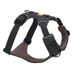 ruffwear, front range dog harness, reflective and padded, no pull harness for training and everyday, basalt gray, small