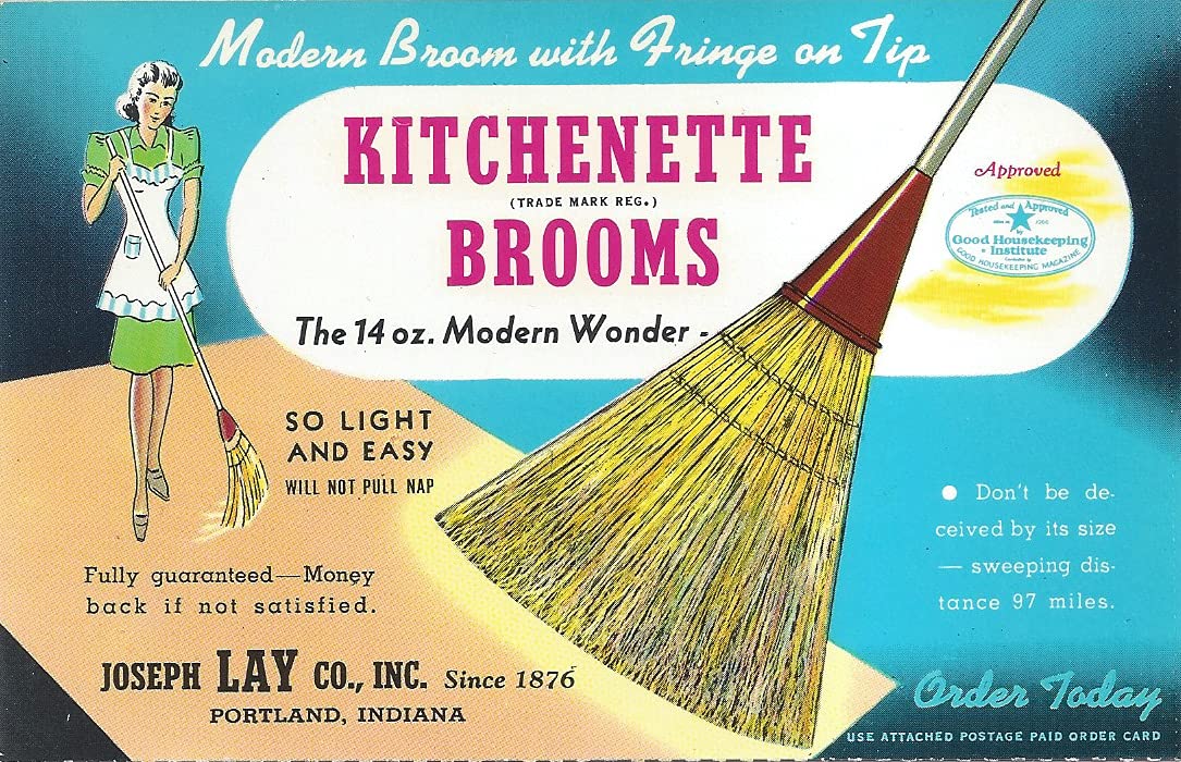 The Original Kitchenette Broom - Lightweight Brooms Handmade with Authentic Broomcorm - Pack of 2 Brooms