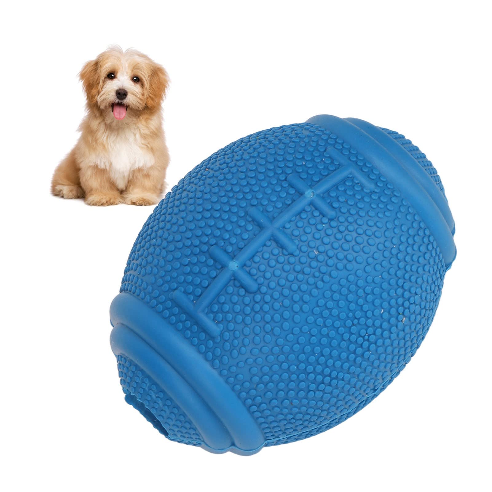 JOROBURO Dog Rugby Toy, Bite Resistant, Teeth Grinding, High Bounce Power Interactive Floating Ball Toy, Safety Rubber Chew Balls for Pet Dog