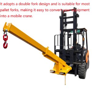 WYDDDARY Adjustable Mobile Crane Lifting Hoist Truss Jib Boom Hook 6614LbS Capacity Forklift Telescopic Boom for Forklift Towing Handling(Angle Fixation)