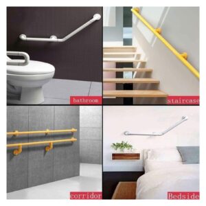 Grab Bar Bathroom Armrest Safety，Handrails，Shower Curved Support,Stainless Steel Bathtub Anti-Slip Handstairs Kitchen Auxiliary Straight Elderly Disabled Pregnanten Handrai (Color : Natural, Size :