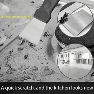 2Piece Kitchen Cleaning Scraper Metal Stiff Scraper QIANBEIY Stainless Steel Paint Scraper Tool,Suitable for Small Spaces, Cooking utensils Pot,Ovens Stoves, Wall Stickers Cleaning