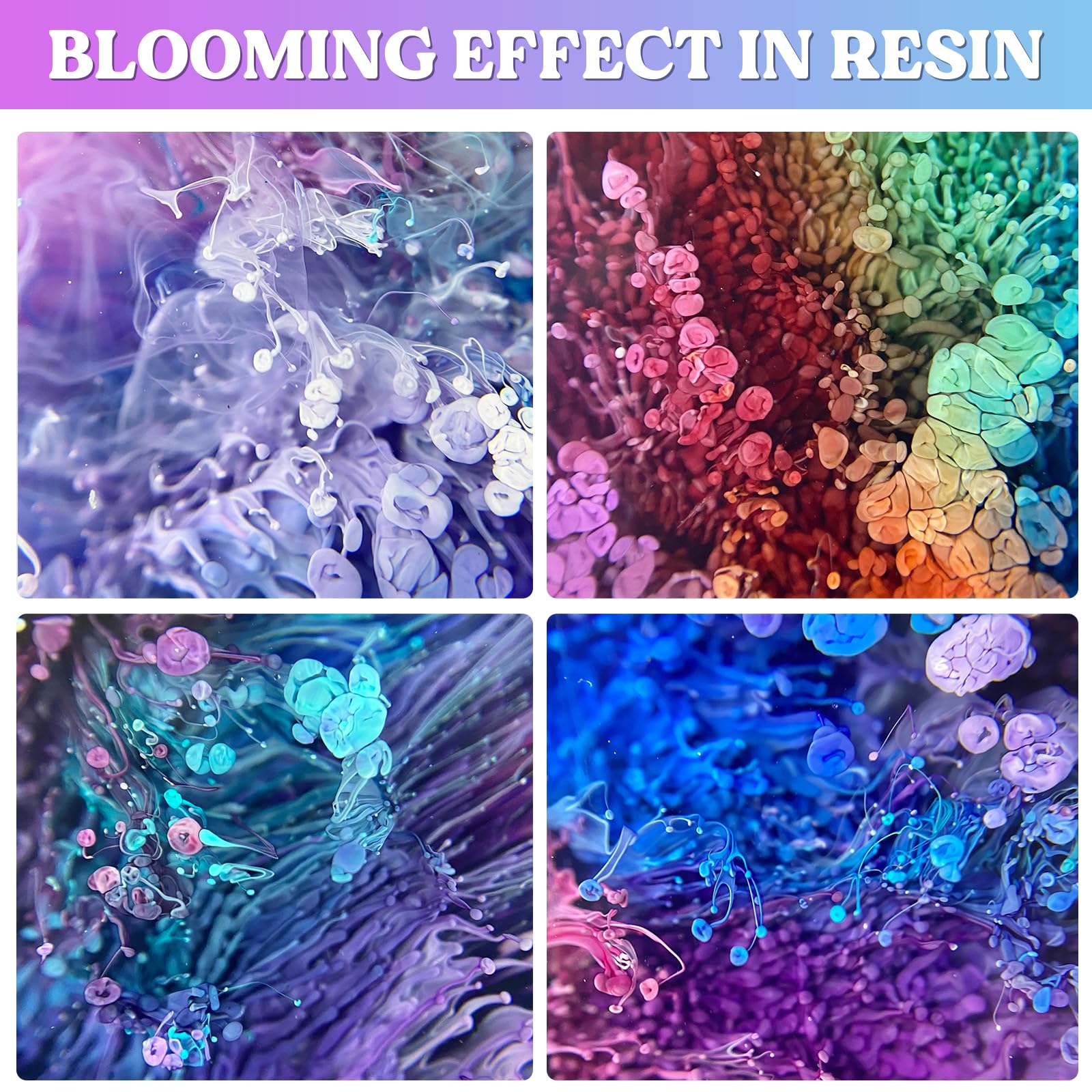 LET'S RESIN 48pcs Concentrated Alcohol Ink Set, Vibrant Colors Alcohol-Based Resin Ink for Epoxy Resin, Alcohol Paint Dye for Resin Art, Tumblers, Epoxy Resin (Each 0.35oz)