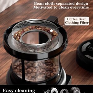 WantJoin Coffee Bean Roaster Machine for Home Use, Coffee Roaster with Timer, Transparent Thickened Glass, Auto&Diy Mode, 100g per use, Father's Day Gift for Coffee Drinker, Friends,1400W