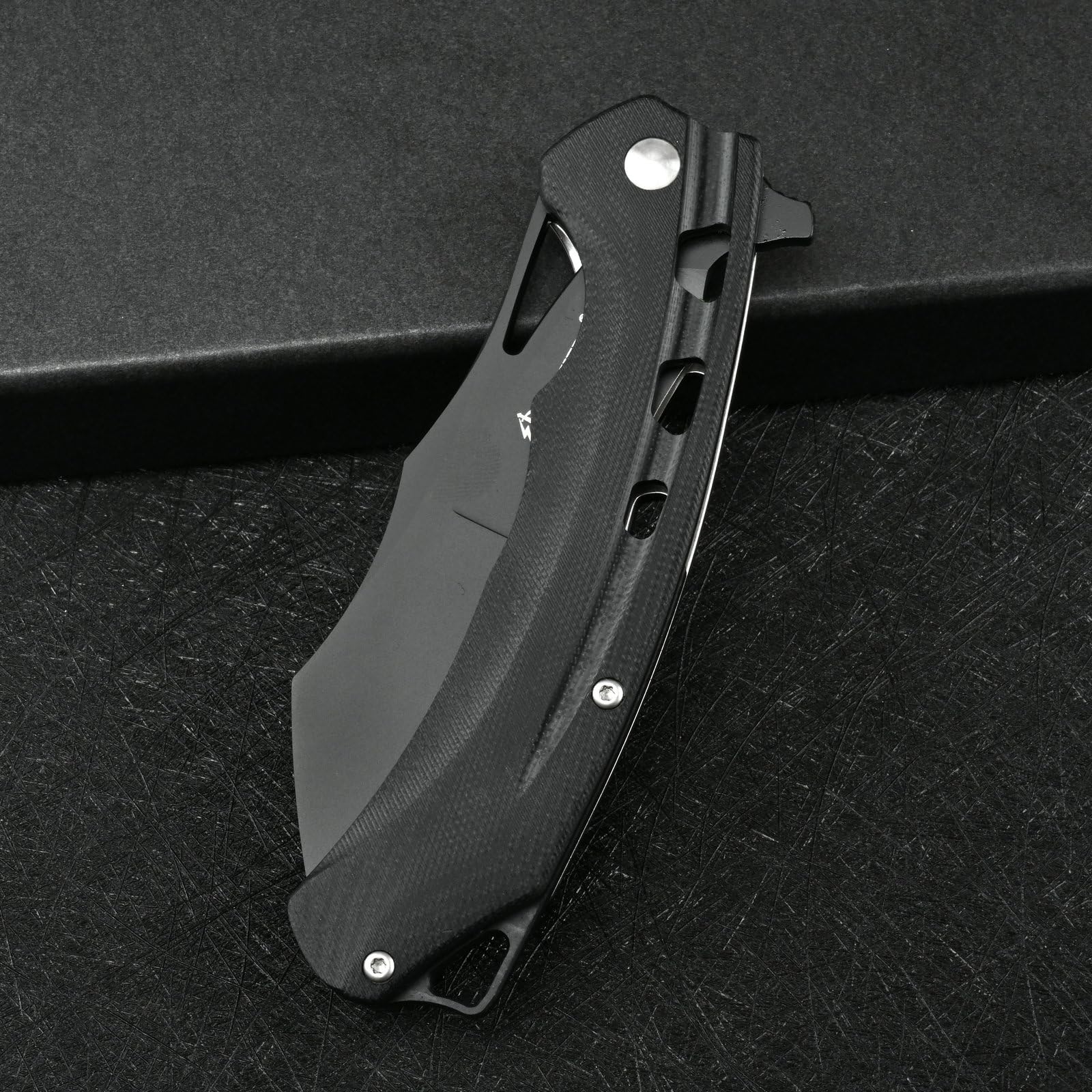 SDOKEDC Knives D2 Steel Ball Bearing Folding Knife for Men G10 Handle EDC Tactical Pocket Knife for Outdoor Survival Hunting