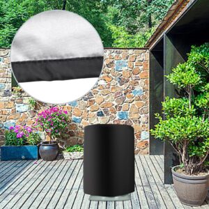 Table Cover Waterproof Round Patio Cool Bar Table Cover with Drawstrings, Fade Resistant Fabric for Cocktail Coffee Outdoor Furniture Side Tables, Diameter 20.5 * Height 23 Inches Black