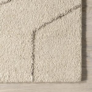 Rugs USA x Arvin Olano Mulholland Textured Wool Area Rug Area Rug, 9x12, Cream