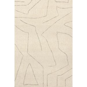 Rugs USA x Arvin Olano Mulholland Textured Wool Area Rug Area Rug, 9x12, Cream