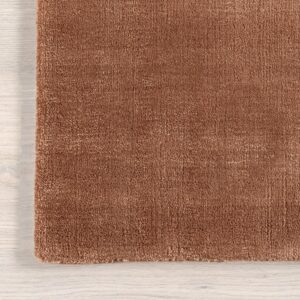 Rugs USA x Arvin Olano Arrel Speckled Wool-Blend Area Rug - 4x6 Area Rug Modern Brick for Living Room Bedroom Dining Room