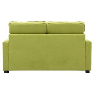 GIA Furniture Home Series Mid-Century Modern 60" Upholstered Convertible Loveseat with Side Pocket for Living Room,Green