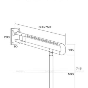 Grab Bar Bathroom Grab Bars Handle Safety Support Hand Rails Elderly Pregnant Women with Disabilities Safety Non-Slip Barrier-Free Handrails for Bathtubs Toilets Bathrooms Kitchens