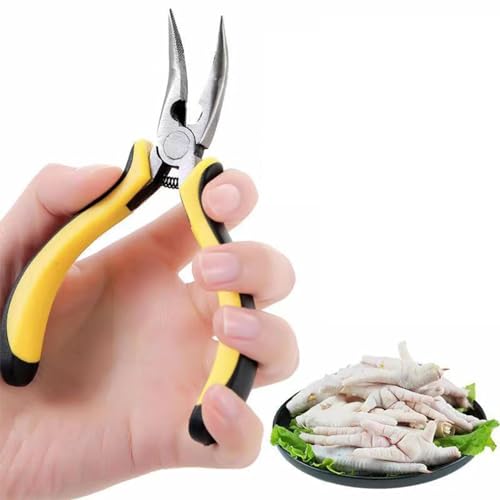 JISADER Chicken Feet Boneless Plier Bone Remover 5.12'' Fish Bone Duck Boneless Plier Removal Tool for Removing, Restaurant Plucking